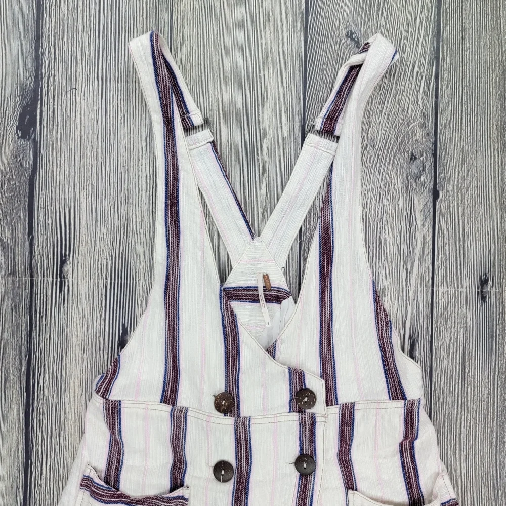 Free People Canyonlands Cotton Striped Overall Jumper Dress - Picture 4 of 14